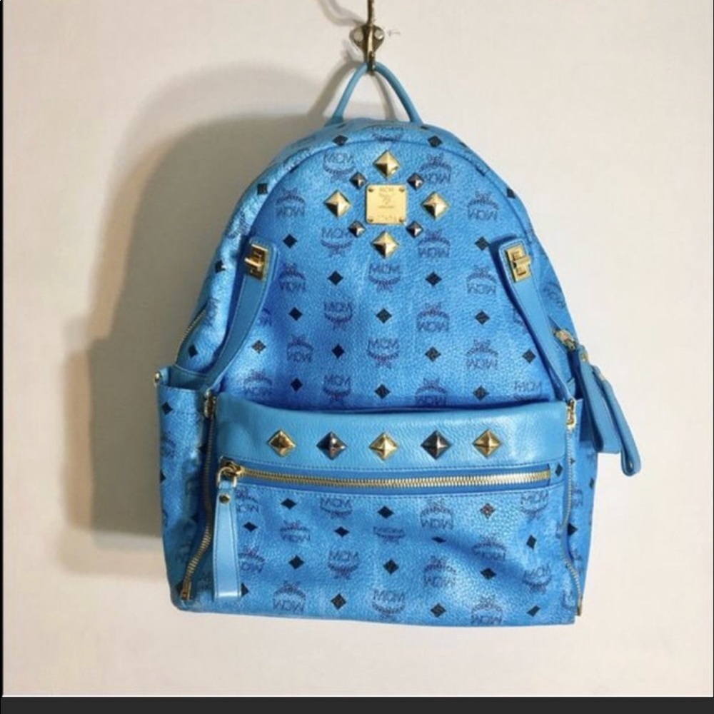 🎉SOLD Authentic MCM Dual Stark Leather Backpack